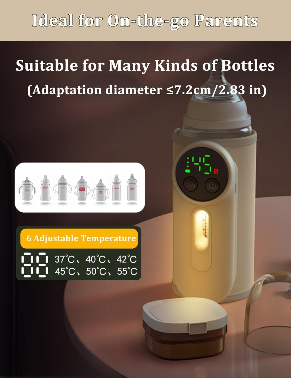 مدفأة زجاجات الأطفال المحمولة